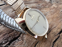 Load image into Gallery viewer, Bulova Lightly Straited Dial, Black/Gold Hands with Original Box, NOS, Manual, 34x40mm