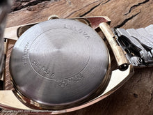 Load image into Gallery viewer, Bulova Lightly Straited Dial, Black/Gold Hands with Original Box, NOS, Manual, 34x40mm