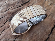 Load image into Gallery viewer, Bulova Lightly Straited Dial, Black/Gold Hands with Original Box, NOS, Manual, 34x40mm