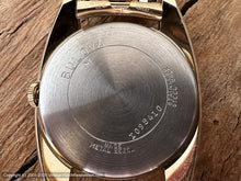 Load image into Gallery viewer, Bulova Lightly Straited Dial, Black/Gold Hands with Original Box, NOS, Manual, 34x40mm
