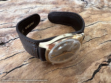 Load image into Gallery viewer, Accutron Silver Dial Gold Case with Cuff Strap, Electric, 34mm