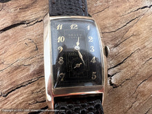 Load image into Gallery viewer, Gruen Curvex Precision Black Dial Long Quad Cal 440 Movement, Manual, 22.5x41.5mm