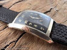 Load image into Gallery viewer, Gruen Curvex Precision Black Dial Long Quad Cal 440 Movement, Manual, 22.5x41.5mm