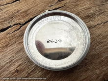 Load image into Gallery viewer, Bulova NOS Black Dial Beauty in Stunning Gold Textured Bezel Case, Automatic, 32.5x38mm