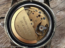 Load image into Gallery viewer, Bulova 23 Jewel Pearl White Dial in Stunning Gold Textured Bezel Case with Date, Automatic, 32.5x38mm