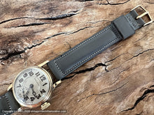 Load image into Gallery viewer, Burlington (Illinois) NOS Bold Lumed Numbers in Hefty Case - Rare Movement, Manual, 30mm