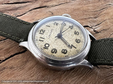 Load image into Gallery viewer, Longines Military Style with Lumed Numbers and Cool Dial Patina, Manual, 33.5mm