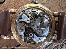 Load image into Gallery viewer, Helvetia Military Style 9K Rose Gold Case with Lovely Light Patina Oyster Dial, Manual, 31.5mm