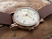 Load image into Gallery viewer, Helvetia Military Style 9K Rose Gold Case with Lovely Light Patina Oyster Dial, Manual, 31.5mm