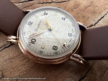Load image into Gallery viewer, Helvetia Military Style 9K Rose Gold Case with Lovely Light Patina Oyster Dial, Manual, 31.5mm