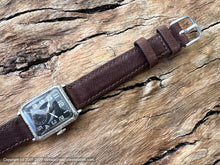 Load image into Gallery viewer, Gruen Black Dial White Gold Filled Rectangular Case with Super Decorative Design, Manual, 24.5x35mm