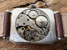 Load image into Gallery viewer, Gruen Black Dial White Gold Filled Rectangular Case with Super Decorative Design, Manual, 24.5x35mm