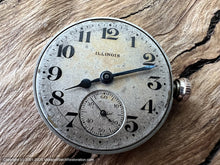 Load image into Gallery viewer, Illinois with Original Parchment Dial and Bold Black Numbers, Manual, 31.5mm