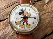 Load image into Gallery viewer, Timex Mickey Mouse in Bold Gold Filled C-Style Case , Electric, Large 36mm