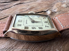 Load image into Gallery viewer, Ingraham NOS 1930s Creamy-Yellow Dial, Original Pigskin Strap and Box , Manual, 24.5x36.5mm