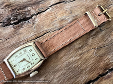 Load image into Gallery viewer, Ingraham NOS 1930s Creamy-Yellow Dial, Original Pigskin Strap and Box , Manual, 24.5x36.5mm