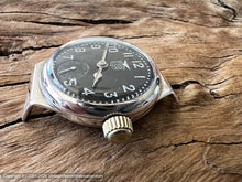 Load image into Gallery viewer, Elgin USA 'Pershing' Black Porcelain Dial & Sterling Silver Case, Manual, 31mm