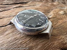 Load image into Gallery viewer, Elgin USA 'Pershing' Black Porcelain Dial & Sterling Silver Case, Manual, 31mm