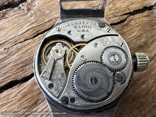 Load image into Gallery viewer, Elgin USA 'Pershing' Black Porcelain Dial & Sterling Silver Case, Manual, 31mm