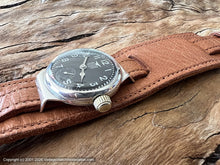 Load image into Gallery viewer, Elgin USA 'Pershing' Black Porcelain Dial & Sterling Silver Case, Manual, 31mm