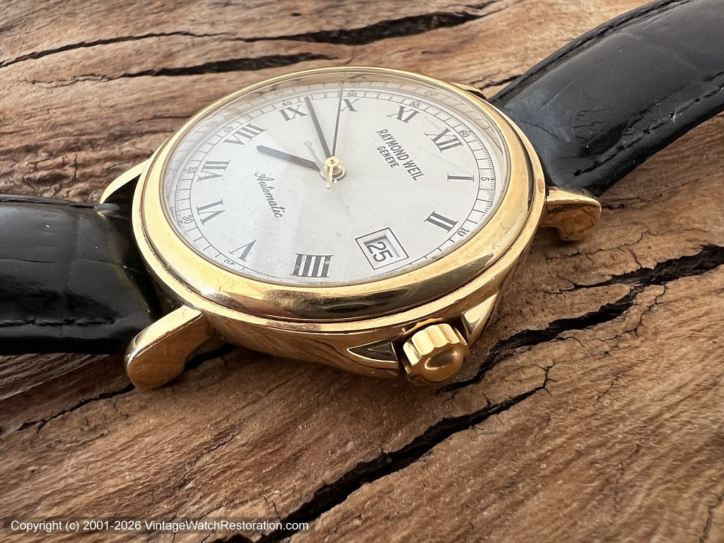 RAYMOND WEIL ゴールド アナログ腕時計 Raymond Weil Stellar White Dial with Black Roman Numbers, See