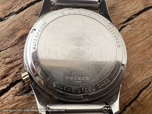 Load image into Gallery viewer, Accutron 1967 Gold-Black Roman Numerals and Gold & Black Bracelet, Date, Electric, 34mm