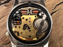 Load image into Gallery viewer, Accutron 1967 Gold-Black Roman Numerals and Gold & Black Bracelet, Date, Electric, 34mm