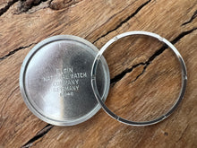 Load image into Gallery viewer, Elgin German-Made 'Sportsman' NOS Silver Sunburst Dial with Date and Original Presentation Box, Manual, Large 34mm