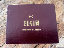 Load image into Gallery viewer, Elgin German-Made 'Sportsman' NOS Silver Sunburst Dial with Date and Original Presentation Box, Manual, Large 34mm