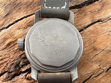 Load image into Gallery viewer, Elgin US Military Perfect NOS Silver Dial with Amber Numbers and Flat Matte Gray Case, Manual, 32mm