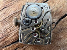 Load image into Gallery viewer, Wittnauer with Softly Crazed Parchment Patina Dial in Rectangular Case with Bold Lugs, Manual, 23x40mm