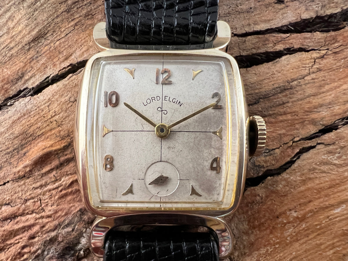 Lord Elgin Silver Dial with Black Crosshair in Very Bold Lugs