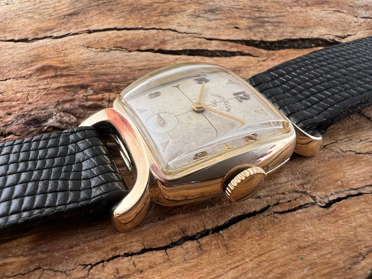 Lord Elgin Silver Dial with Black Crosshair in Very Bold Lugs