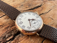 Load image into Gallery viewer, Elgin with Perfect Porcelain White Dial with Bold Black/White Numbers in Hunter Case, Manual, 32.5mm