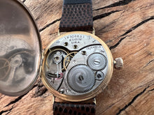 Load image into Gallery viewer, Elgin with Perfect Porcelain White Dial with Bold Black/White Numbers in Hunter Case, Manual, 32.5mm