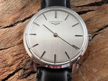 Load image into Gallery viewer, Longines Brushed Silver Dial with Fine Black Hands, Manual, 34mm