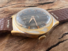 Load image into Gallery viewer, Hislon (Cortebert) 'Tiger Eye' Design Dial with Impressive Oval Case, Manual, 41x40mm