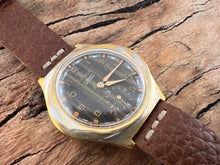 Load image into Gallery viewer, Hislon (Cortebert) 'Tiger Eye' Design Dial with Impressive Oval Case, Manual, 41x40mm