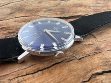 Load image into Gallery viewer, Helbros Stunning Blue Dial with Raised Reflective Crystal Hour Markers, Manual, 34mm