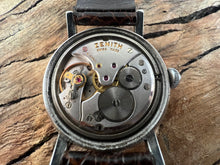 Load image into Gallery viewer, Zenith Perfect Pearl Pie Pan Dial with Raised Bar Markers, Manual, 34mm