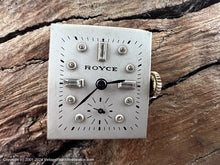 Load image into Gallery viewer, Royce in a Rectangular Case with Row of Diamonds Across Lugs with Original Box , Manual, 22x35mm