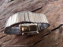 Load image into Gallery viewer, Bulova Oval Dial with Beautiful Textured Rectangular Case and Matching Bracelet, Manual, 28x26.5mm