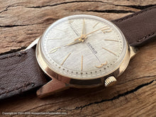 Load image into Gallery viewer, Benrus Silver Linen Dial with Gold Deco Numbers, Manual, 34.5mm
