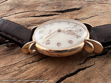 Load image into Gallery viewer, Eska Two-Tone Dial Beauty in an all 18K Gold Case with Bold Deco Lugs, Manual, 34mm