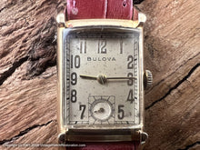 Load image into Gallery viewer, Bulova Light Cream Patina Dial with Pyramid Lugs, Manual, 21.5x38.5mm