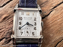 Load image into Gallery viewer, Bulova "Jobber" Rectangular Deco Case, Manual, 22x39mm