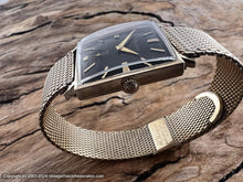 Load image into Gallery viewer, Bulova Black Dial in Square Case with Elegant Golden 'Champion' Bracelet, Manual, 26x26mm