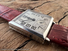 Load image into Gallery viewer, Elgin 'Conqueror' Steel Dial in Large Square Case, Manual, 28x28mm