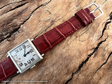 Load image into Gallery viewer, Elgin 'Conqueror' Steel Dial in Large Square Case, Manual, 28x28mm