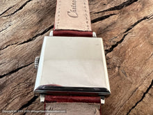 Load image into Gallery viewer, Elgin 'Conqueror' Steel Dial in Large Square Case, Manual, 28x28mm
